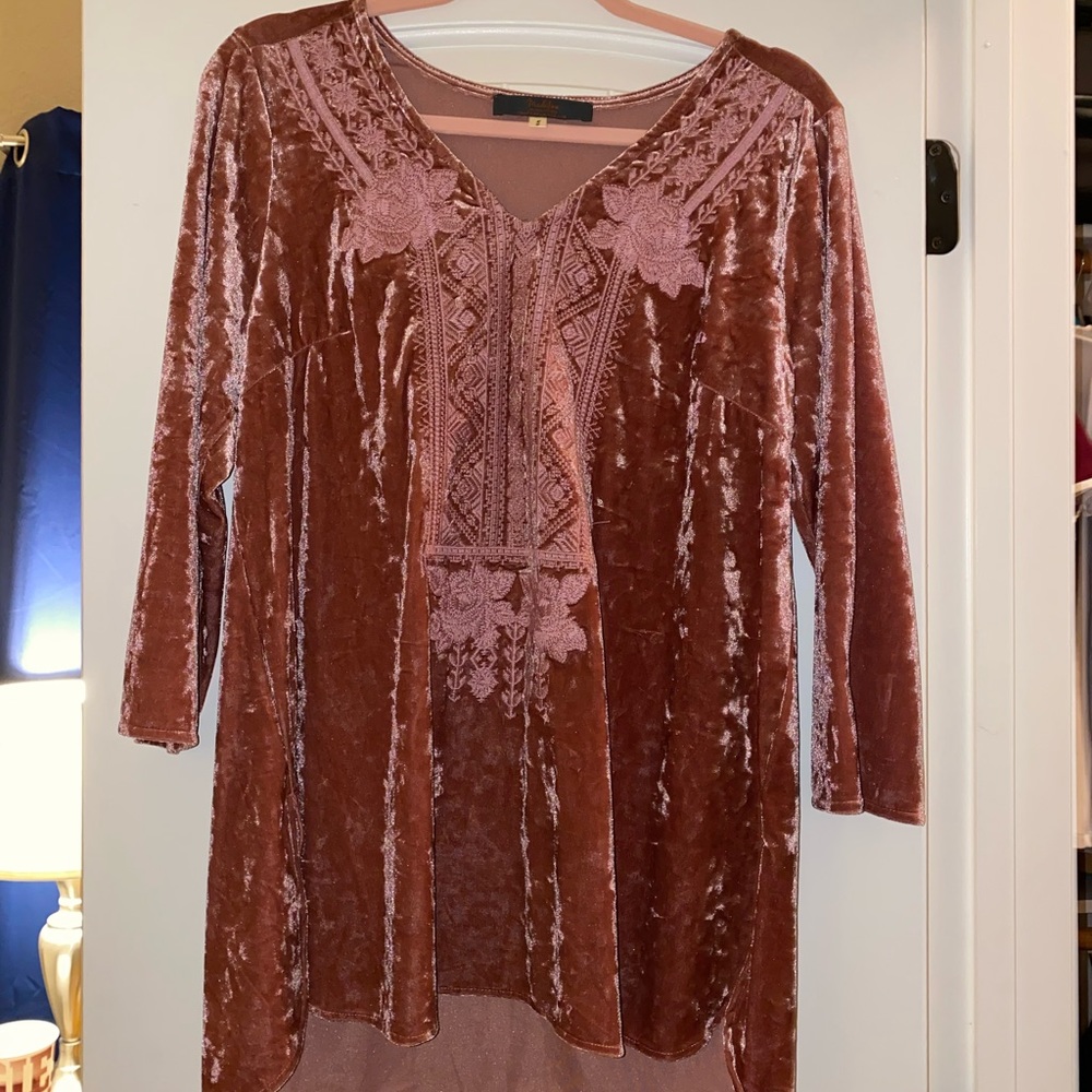 Light Pink Velvet Top